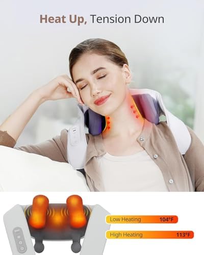 ibreo Neck and Back Massagers with Heat, 3D Shiatsu Deep Tissue Kneading, 4 Massage Modes, Adjustable Fit & Rechargeable Design for Shoulder, Leg, Waist, Muscle and Pain Relief - Image 3