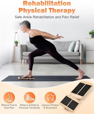 Ankle Strengthener & Single Leg Balance Board, Foot Strengthener for Plantar Fasciitis & Achilles Tendonitis, Physical Therapy, Sprain Recovery & Arch Support - Image 5