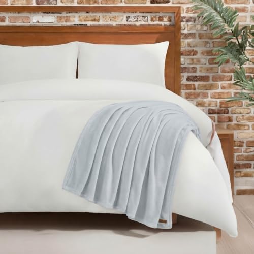 Lucky Brand Solid Plush 50"X70" Throw Blanket, Light Blue - Soft, Cozy, and Timeless Comfort - Image 3