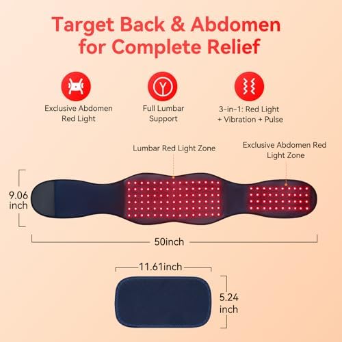Red Light Therapy Belt for Body, Cordless Portable Infrared Waist Wrap - Image 7