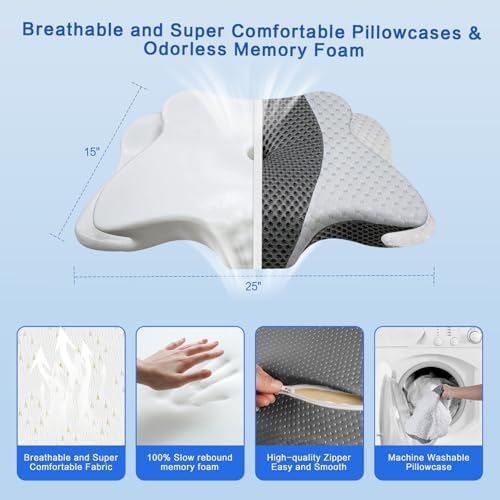 Pain Relief Cervical Pillow for Neck Support,Adjustable Ergonomic Pillow - Image 6
