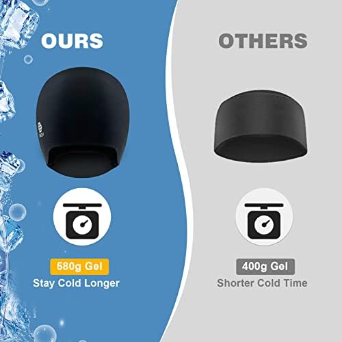 uncn Full Head Migraine Relief Hat, Ice Headache Wrap for Migraine Cooling Cap Pack Hat Compress Pad Cold Therapy for Stress, Tension, Sinus Pain Relief Reusable Physical Relief - Image 4