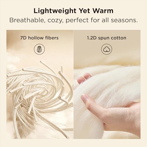 Bedsure Comforters Queen Size Duvet Insert, All Season Bed Comforter, Quilted Down Alternative Duvet, Box Stitched Comforter with Corner Tabs, Machine Washable, 88 x 88 Inches (Purple/Pale Purple) - Image 4