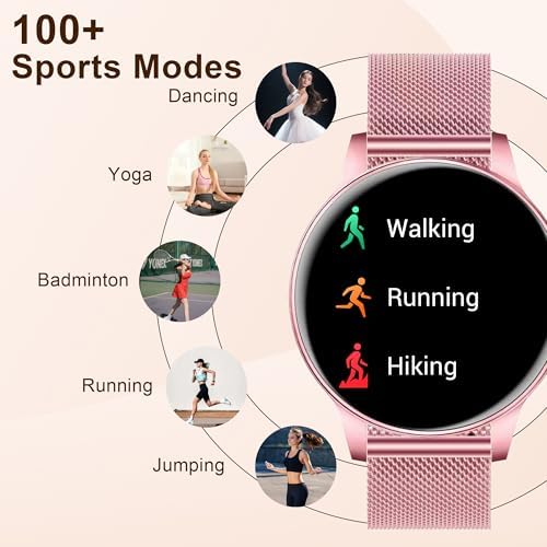 Smart Watches for Women (iPhone/Android), 3 Bands, 1.27" HD Round - Image 5