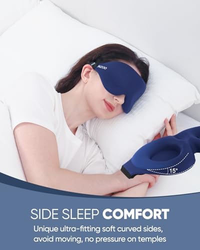 MZOO Luxury Sleep Mask for Women Men Patented Light Blocking Design - Image 3