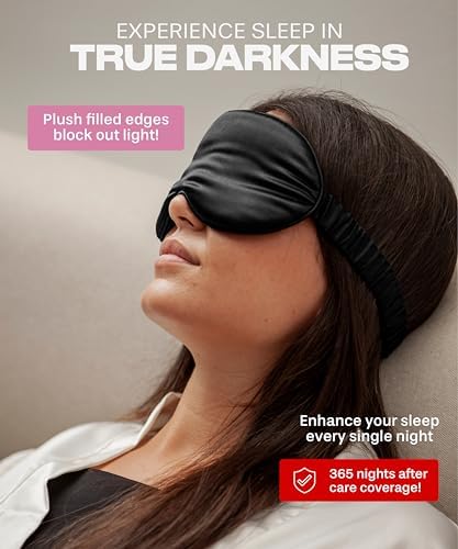 SUNDAYSILKS™ 3D Contoured Silk Sleep Mask | Padded Silk Eye Mask with Eye Cups for Lash Extensions | Blackout, Organic for Women & Men, Perfect for Travel, Slip-Free Deep Sleeping, Antifaz para Dormir - Image 5