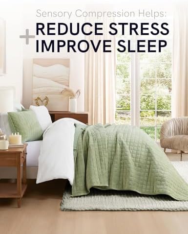 YnM Velvet Weighted Blanket, Ultra-Soft Heavy Bed Blankets, Heavy Weight Big Comforter, Oversized Bedspread & Home Decor Piece for All Season (Green, 90"x90" 25lbs, Full/Queen) - Image 2