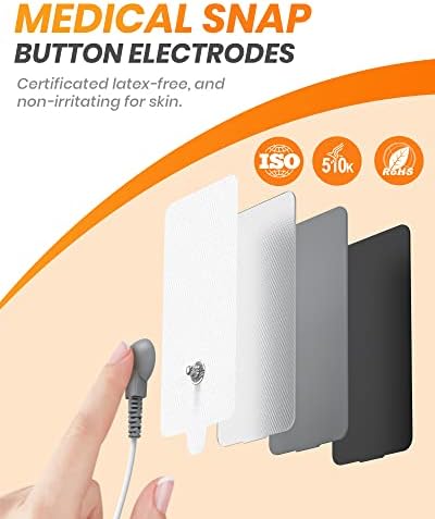 AVCOO Large Snap TENS Unit Pads 10 Pcs, Latex-Free, 50 Times of Use - Image 3