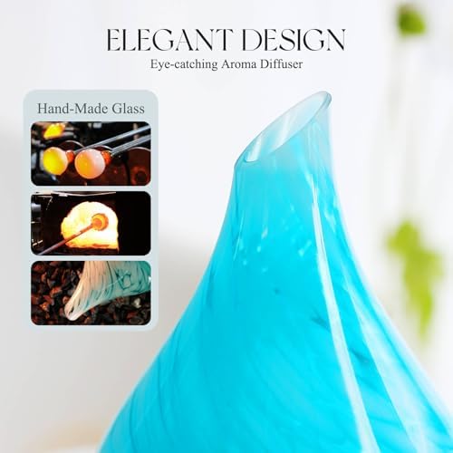 Porseme Essential Oil Diffuser 280ml Handmade Glass Diffuser 7H Runtime - Image 5