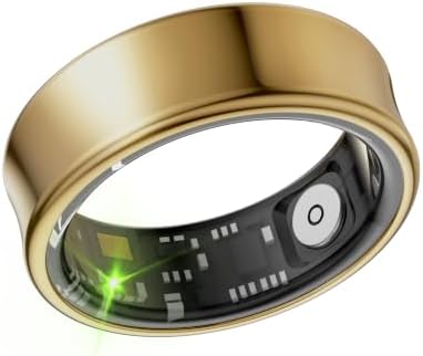 Smart Ring Health Fitness Tracker Titanium (Gold, 12#) - Image 3
