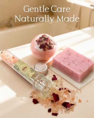 11pcs Natural Pampering Spa Gift Baskets for Women, Rose - Image 3