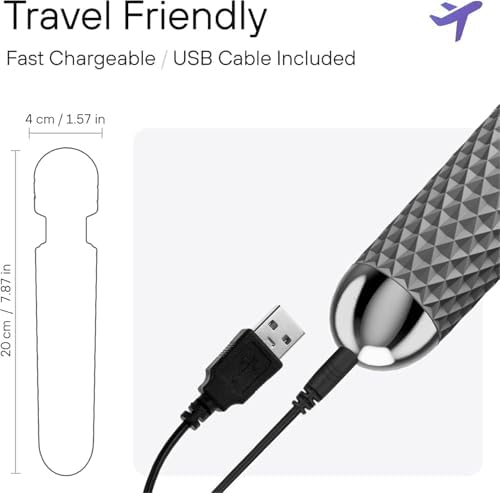 bed geek Handheld Cordless Personal Wand Massager – Waterproof, USB Rechargeable, 20 Vibration Patterns, 8 Speeds, Memory Feature, Skin-Soft Silicone for Ultimate Relaxation Tool - Image 5
