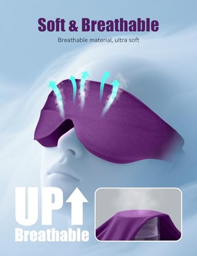 Sleep Eye Mask for Men Women, EVA BELLE Light Blocking Sleeping Mask for Side Sleeper, 3D Contoured Cup Night Blindfold, Lash Extensions 3D Sleeping Mask with Adjustable Strap for Travel, Night & Nap - Image 4
