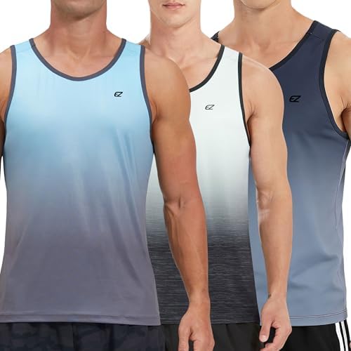 EZRUN Men's Quick Dry Workout Tank Top UPF 50+ Sweat-Wicking Gym Shirt by EZRUNSPORT