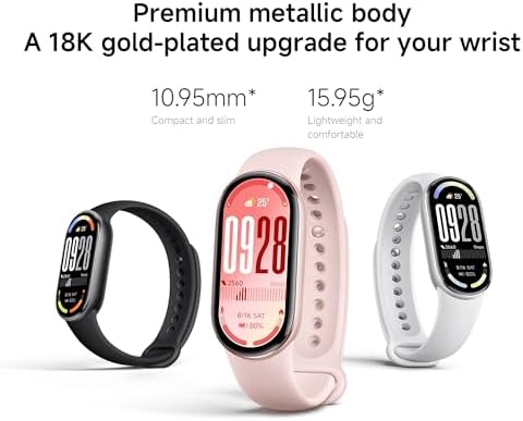 XIAOMI Mi Smart Watch Band 10, 5ATM Waterproof Fitness Step Tracker Sports Digital Smart Watch Health Band for Men Women, 1.72" AMOLED Display, 150+ Sports Modes 24/7 Sleep Monitor (Mystic Rose) - Image 2