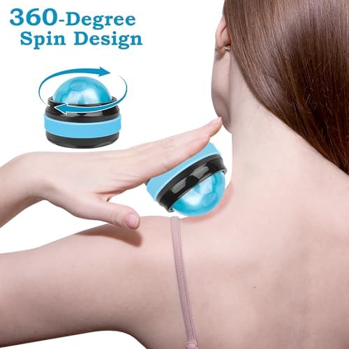 Coolrunner Massage Ball, 2-Pack Handheld Manual Roller Massager, Blue+Pink - Image 6