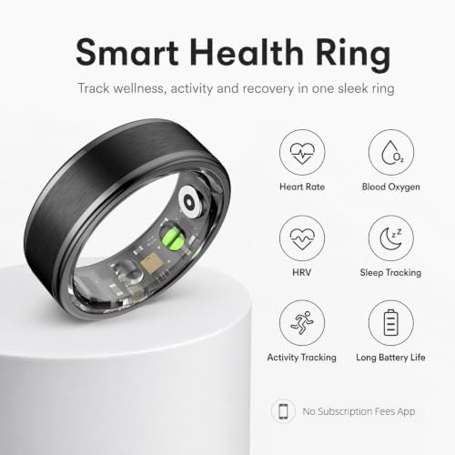 Smart Ring for Women and Men, Fitness & Sleep Tracker, Black 9 - Image 3