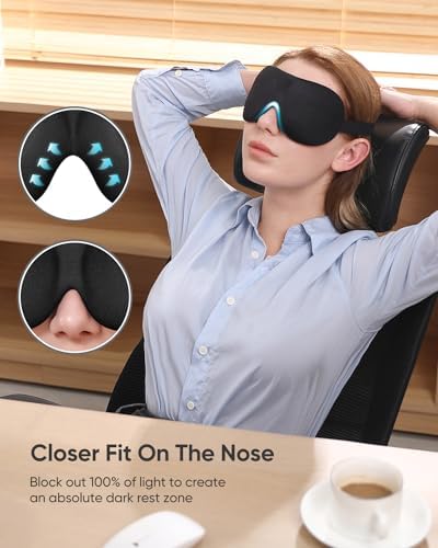 LKY DIGITAL Sleep Mask for Side Sleeper 3 Pack, Blackout 3D Eye Mask - Image 4