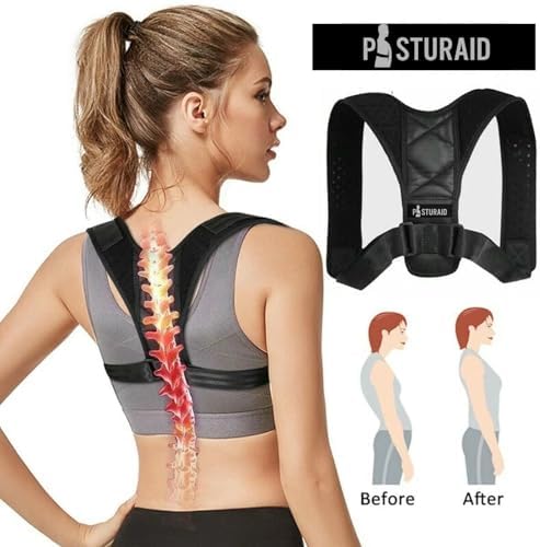 Posture Corrector for Men and Women - Adjustable Back Brace for Upper Back, Neck and Shoulder Pain Relief - Lightweight Breathable Support Brace, Chest Size 25-55 Inches - Image 2