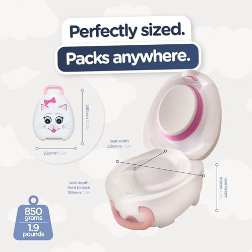 My Carry Potty - Cat Travel Potty, Award-Winning Portable Toddler Toilet Seat for Kids to Take Everywhere - Image 3