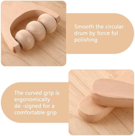 Abeillo 3Pcs Wooden Hand Massage Roller, Muscle Roller Stick, Manual Wood Therapy Massage Tools Massager Roller, for Relaxes Thigh, Leg, Hands Full Body Muscle Men Women - Image 7