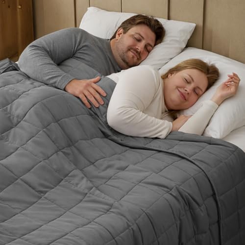 Weighted Blanket for Adults 25lbs, 80"x87", King Size Cooling Heavy Throw Blanket for 220-280lbs, Microfiber Soft Thick Big Blankets Weighted Comforter Breathable Gift for Sleeping, Grey - Image 2
