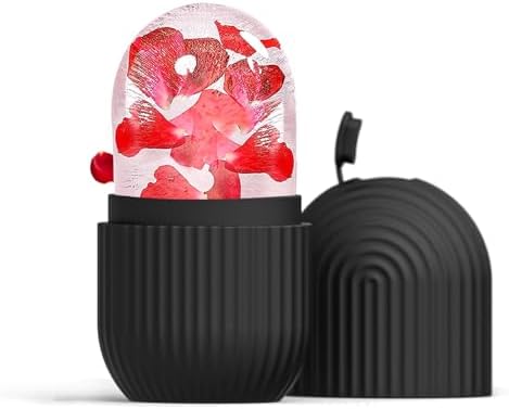 Joyeee Ice Face Roller, Reusable Silicone Mold Face Massage Eye Facial Beauty Skin Care Tools Apply Ice for Shrink Pores Anti Wrinkle Reduce Puffiness Improve Skin Elasticity, Striped, Black by Joyeee