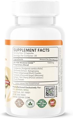 DR.HERBAL WELL Muscle Ease - Joint, Muscle & Nerve Support Fast Acting Relax Comfort Recovery Natural Herbal Supplement - (60 Capsules) MAX-Strength - Image 2