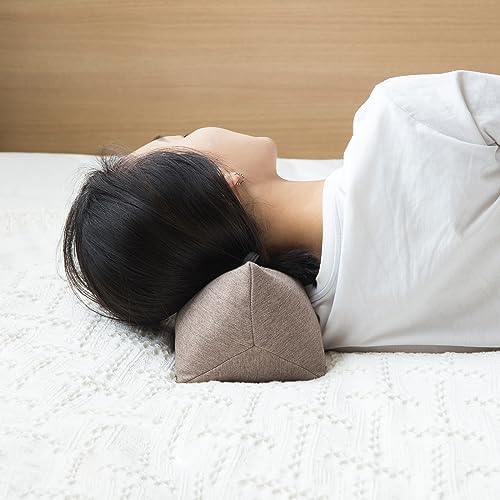 Buckwheat Neck Support Pillow Cervical Neck Cylinder Bolster Pillow,Buckwheat Hulls Adjustable Roll Pillow,Neck Pain Relief for Back and Side Sleepers Round Pillows for Lunch Break Brown, 6*15 inch - Image 3