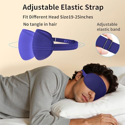 Sleep Mask for Side Sleeper Women Men,Blackout Eye Masks for Sleep - Image 6