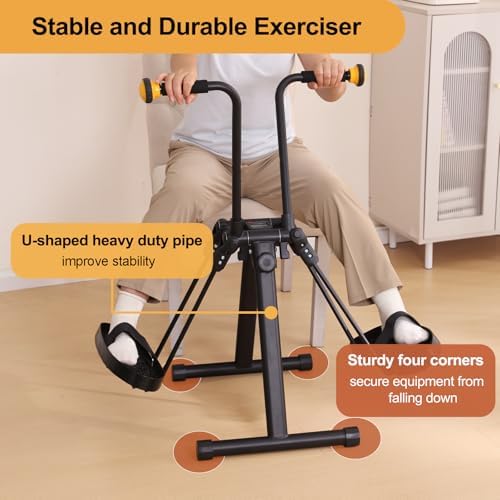 Pedal Exerciser Bike for Seniors, Arm Leg Hand and Knee Elderly Exercise Equipment, Sitting Home Exercise Machine for Total Body, Upper and Lower Limb Trainer - Image 5