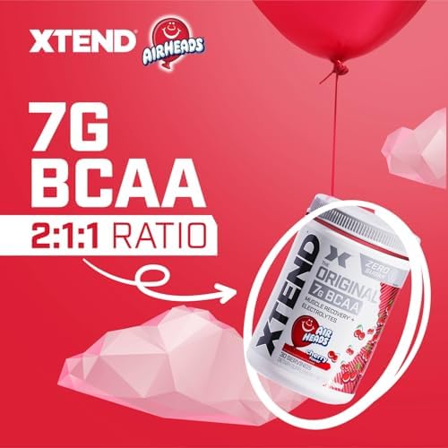 Xtend Original BCAA Powder with Zero Sugar, Airheads Cherry, 30 Servings - Image 2