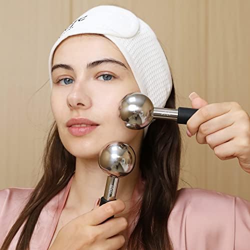 pfefe Ice Globes for Face & Eyes, Unbreakable Stainless Steel Cryo Sticks for Beauty Routines, Facials Cold Roller Cooling Globes for Puffiness, Wrinkles, Dark Circles, Headaches - Image 4