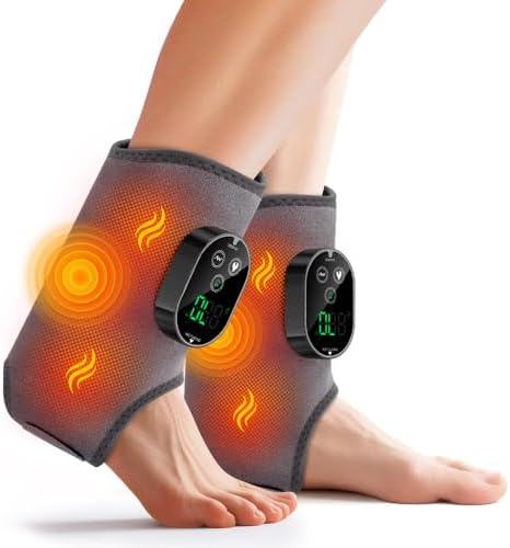 2-Pack Foot Renew Foot Massager, Cordless Ankle Heating Pad with Massager by BETOLEAN