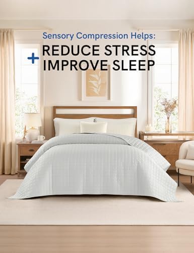 YnM Cooling Weighted Blanket for Adults, 15lbs Heavy Bed Throw for One Person of 140lbs, Perfect for Hot Sleepers or Warm Climates with Rayon/Glass Beads(60x80 Inches, Queen Bed, Light Grey) - Image 2
