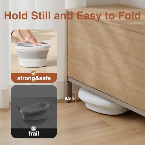 Electric Pedicure Foot Spa with Bubble and Heat,Collapsible Foot Soaking Tub with Remote Control,Pedicure Tools for Feet and Automatic Foot Massager,Foot Bath Soak Tub - Image 7