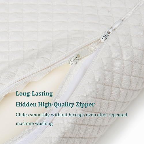 EPABO Contour Memory Foam Pillow Orthopedic Sleeping Pillows, Ergonomic Cervical Pillow for Neck Pain - for Side Sleepers, Back and Stomach Sleepers, Free Pillowcase Included (Firm & Queen) - Image 3