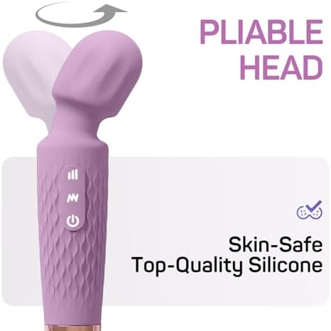 Personal Massager - 4H Max Runtime & Ultra-Quiet - Waterproof - 20 Modes 8 Speeds for Deep Tissue Back Massage, Post-Workout Recovery and Neck Muscle Relaxation(LX-Purple) - Image 6