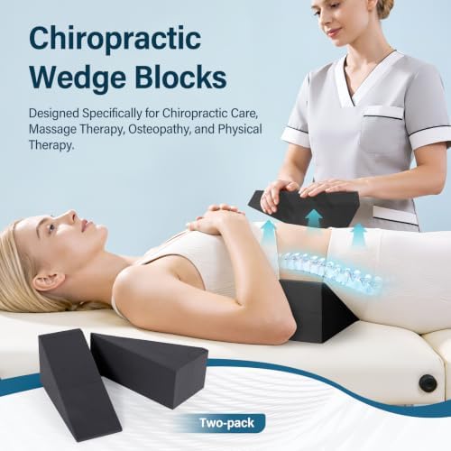 Pelvic Sacral SOT Blocks 2pcs, Chiropractic Wedge Blocks for Sacral & Pelvic Support, Dejarnette Style Chiropractor SOT Blocks Physical Therapy Wedges for HIPS - Image 2