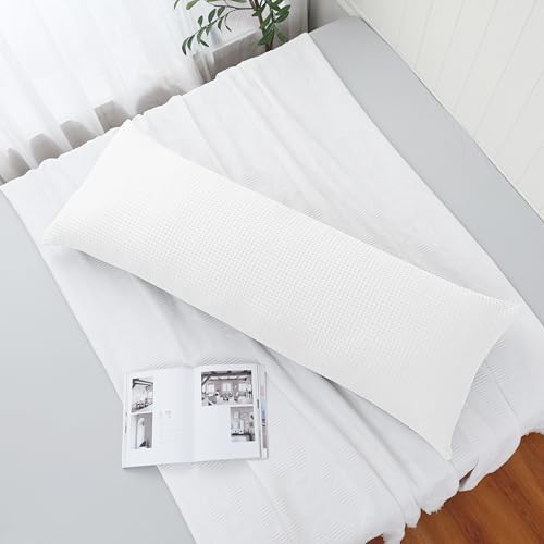 100% Egyptian Cotton 600 TC Waffle Weave Body Pillowcase with Zipper - Image 7