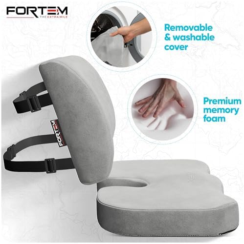 FORTEM Seat Cushion & Lumbar Support for Office Chair, Wheelchair, Car - Image 3