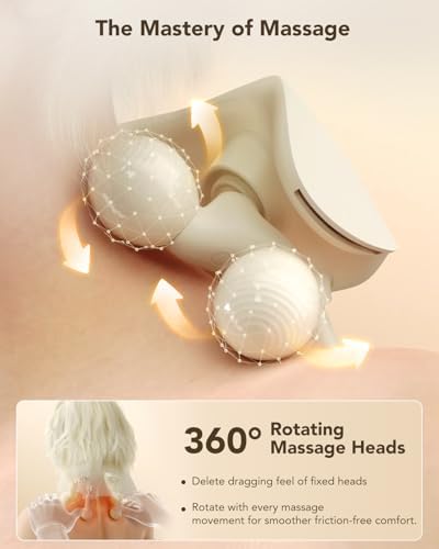 SKG HS500 FSA Eligible Cordless Neck Massager with Heat for Relief Deep Tissue, Shiatsu Shoulder Massager for Neck and Shoulder Relaxation, Father’s Day Dad Gifts, Gifts for Men Grandpa, HSA Eligible - Image 4