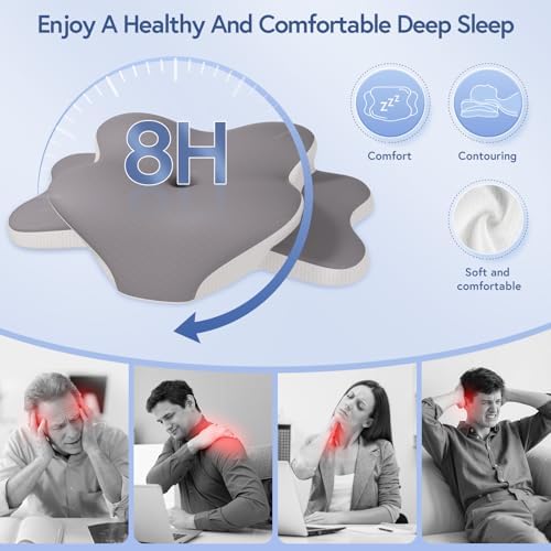 Ergonomic Cervical Memory Foam Pillow for Sleep Apnea Neck Support - Image 2
