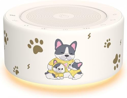 Kipcush White Noise Machine for Baby & Adults, Sleep Sound Machine with 30 Soothing Sounds, 8-Color Night Light, Memory Function, White Noise for Sleeping, Nursery, Office, Travel, Relaxation by Kipcush%C2%AE