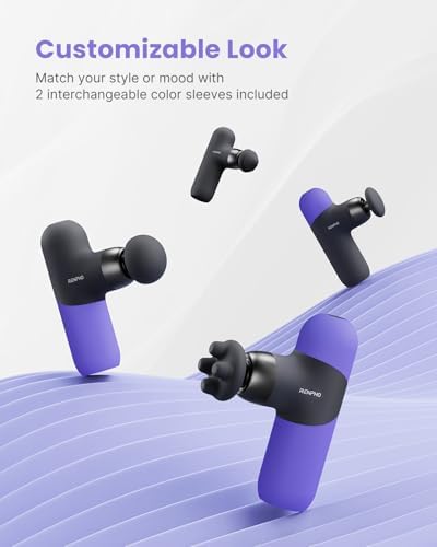 RENPHO Mini Thermal Massage Gun with Heat, Color Silicone Casing, 4 Speeds - Image 4