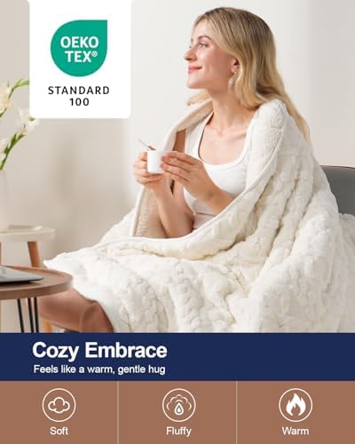 Ultra Soft Sherpa Weighted Blanket for Adults, 60"x80" 20lbs Heavy Blankets - Image 4