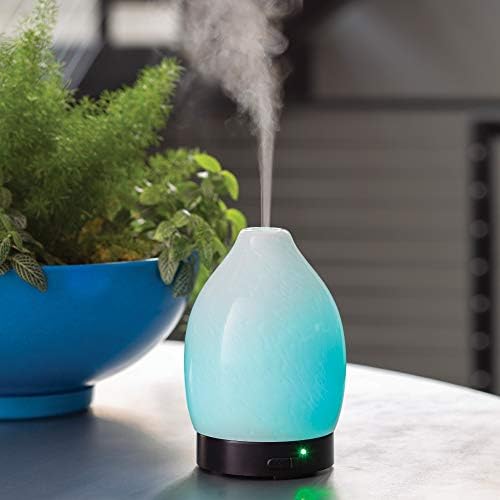 Airome Moonstone Medium Essential Oil Diffuser|100 mL Humidifying Ultrasonic Aromatherapy Diffuser 8 Colorful LED Lights, Intermittent & Continual Mist, Auto Shut-Off - Image 3