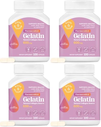 21st Century Gelatin 600mg, 100 Capsules (Pack of 4) by 21stCentury