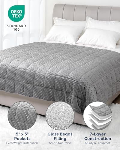 Kivik 25lbs Weighted Blanket for Adults, 80"x87" King Size Heavy Blankets - Image 4