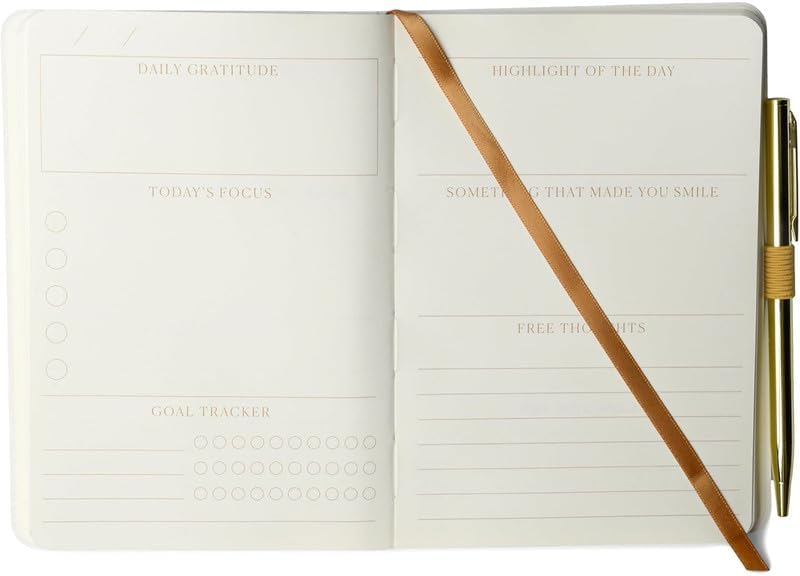 DesignWorks Ink Daily Gratitude Journal with Pen, Pink, 4.5 x 6.5 in - Image 2